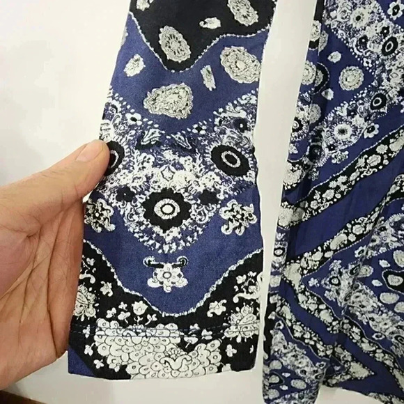 Asos printed Scoop Neck Long Sleeve Bodycon Midi Dress Size 6 - Picture 5 of 8